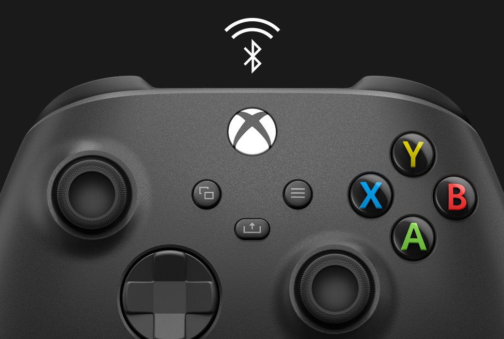 Front view of the Xbox Wireless Controller in Carbon Black; image courtesy of Xbox